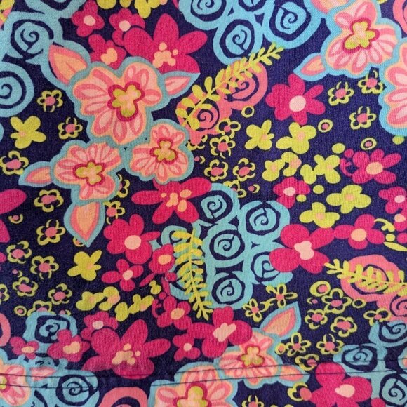 Hanna Andersson Girls Dress Size 110 (US 5) Pink/Blue Colorful Floral Flower - Picture 9 of 14